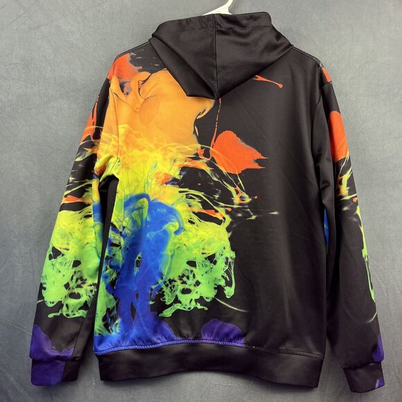 Tie-dye Love is Love Hoodie Men's Small Colorful Smoke San Francisco Pride Faith - Picture 8 of 9